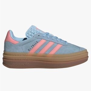 Adidas Gazelle Bold W Platform Sneakers (light blue and pink) NWT sz 3.5